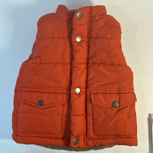 Little Me Other - Little me burnt orange puffer vest size 12 months